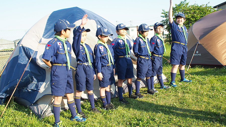 春キャンプカブスカウト山賀キャンプ場